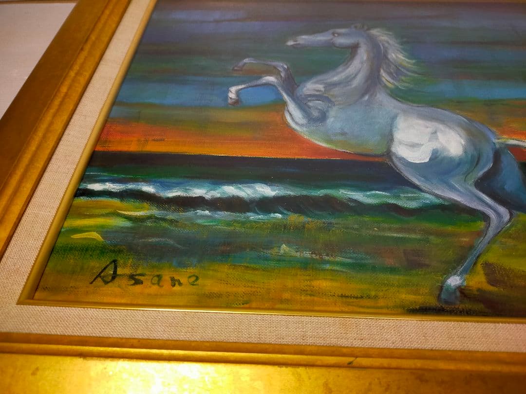 『海辺の馬』F6 油彩 原画