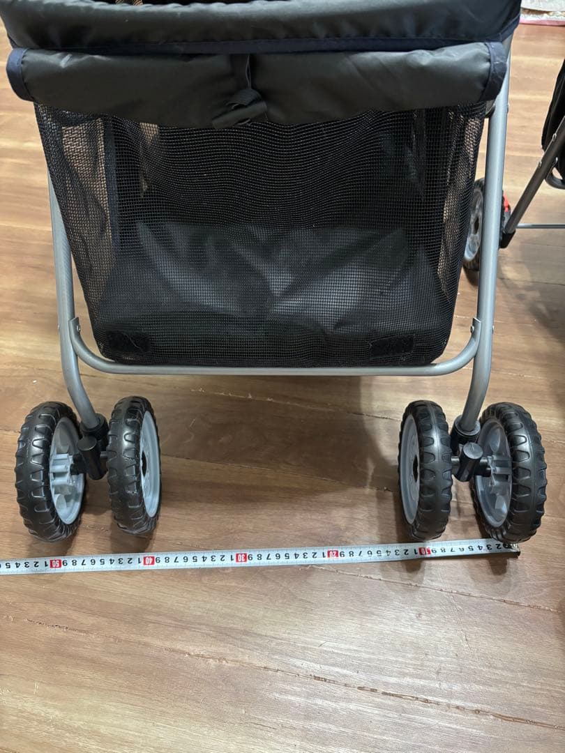 軽量ペットカート 1台 多頭飼い 折りたたみ式 黒　約120×80×51cm