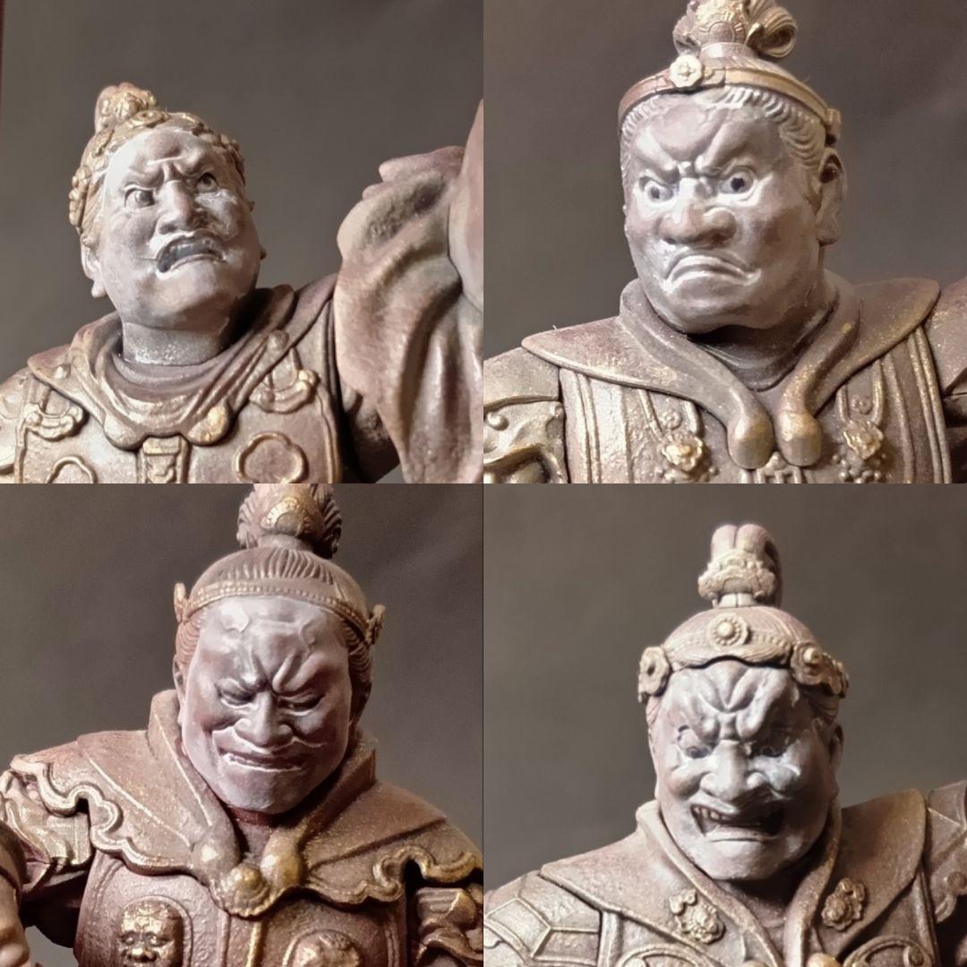 海洋堂 アートプラ 四天王像 完成品フルセット精密塗装仕上げ