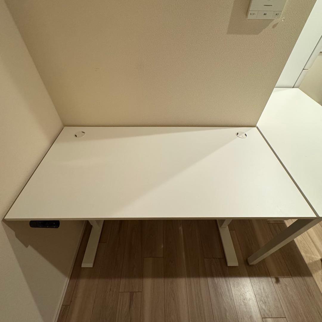 電動昇降デスク 120×60cm 障害感知 メモリー 静音 ホワイト Sunon