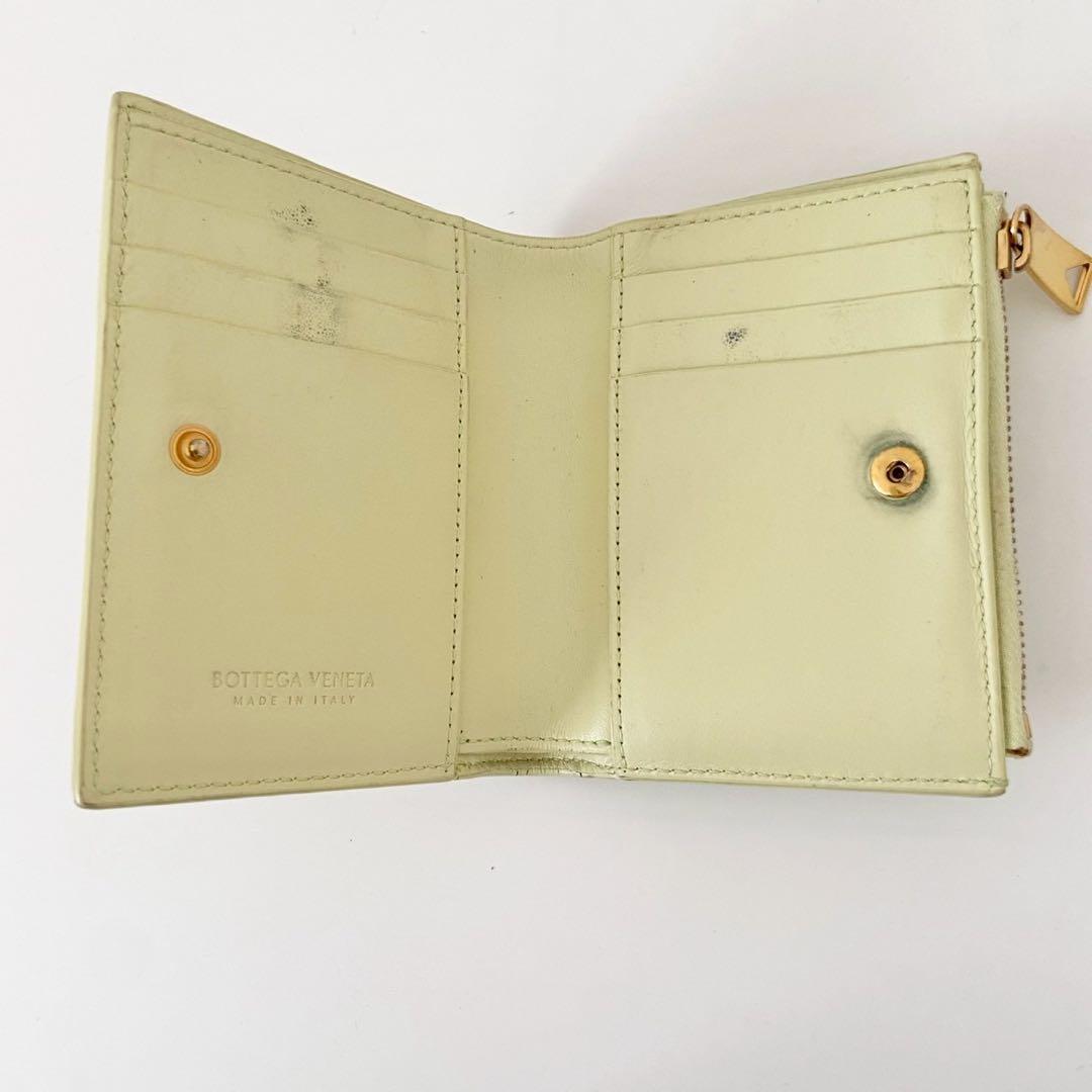 現行　ボッテガヴェネタ カセット スモール 二つ折りウォレット　トラバーチン