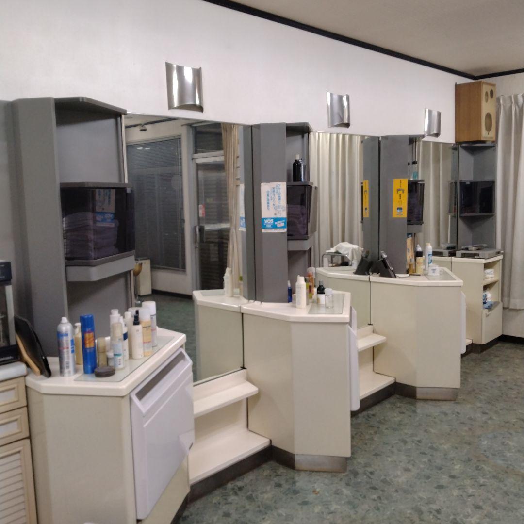 【理容】鏡台、洗面台 　✕3セット