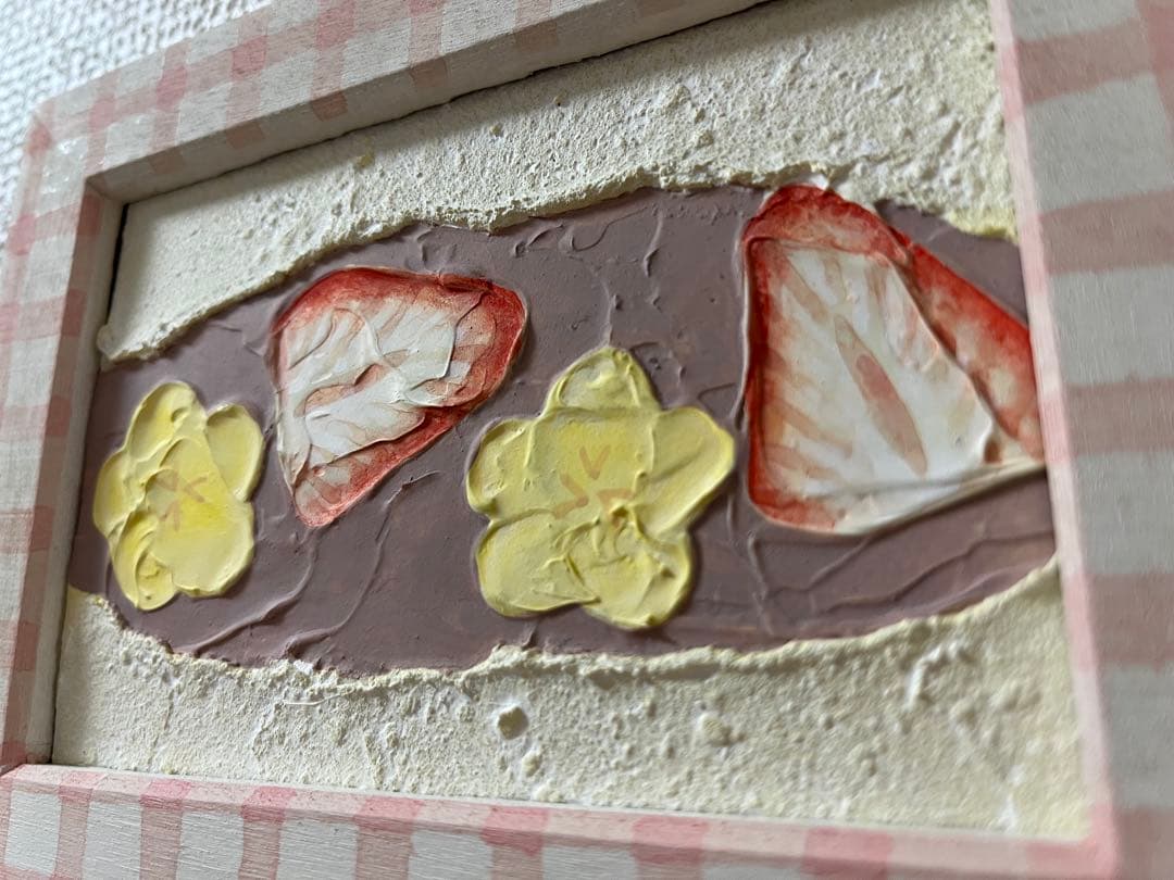 タカハシナツミ 絵画 フルーツサンド 絵肌 アクリルガッシュ 萌え断 サイン入り