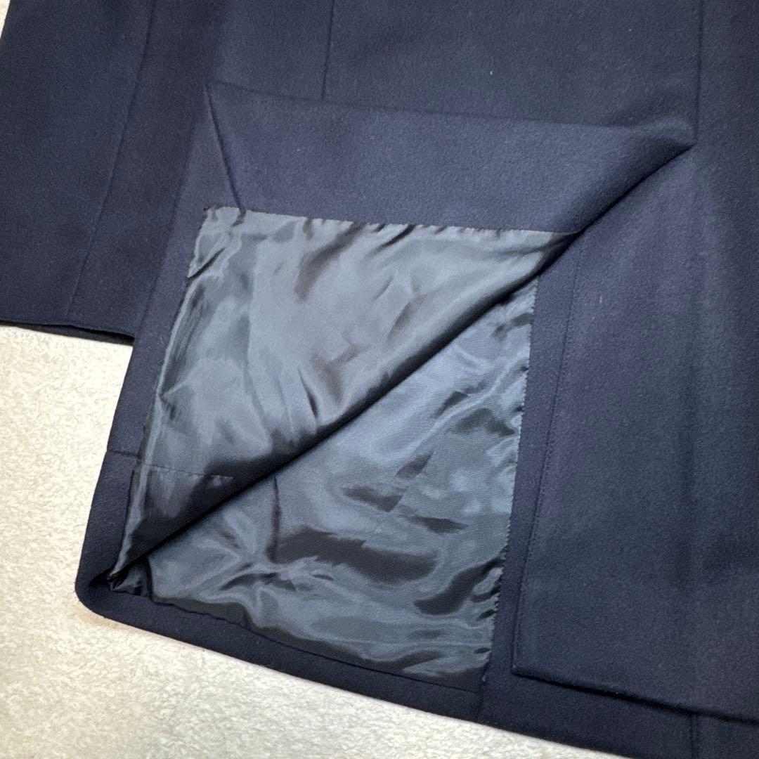 06 美品　セオリー　theory スタンドカラーコート　ネイビー　M カシミア