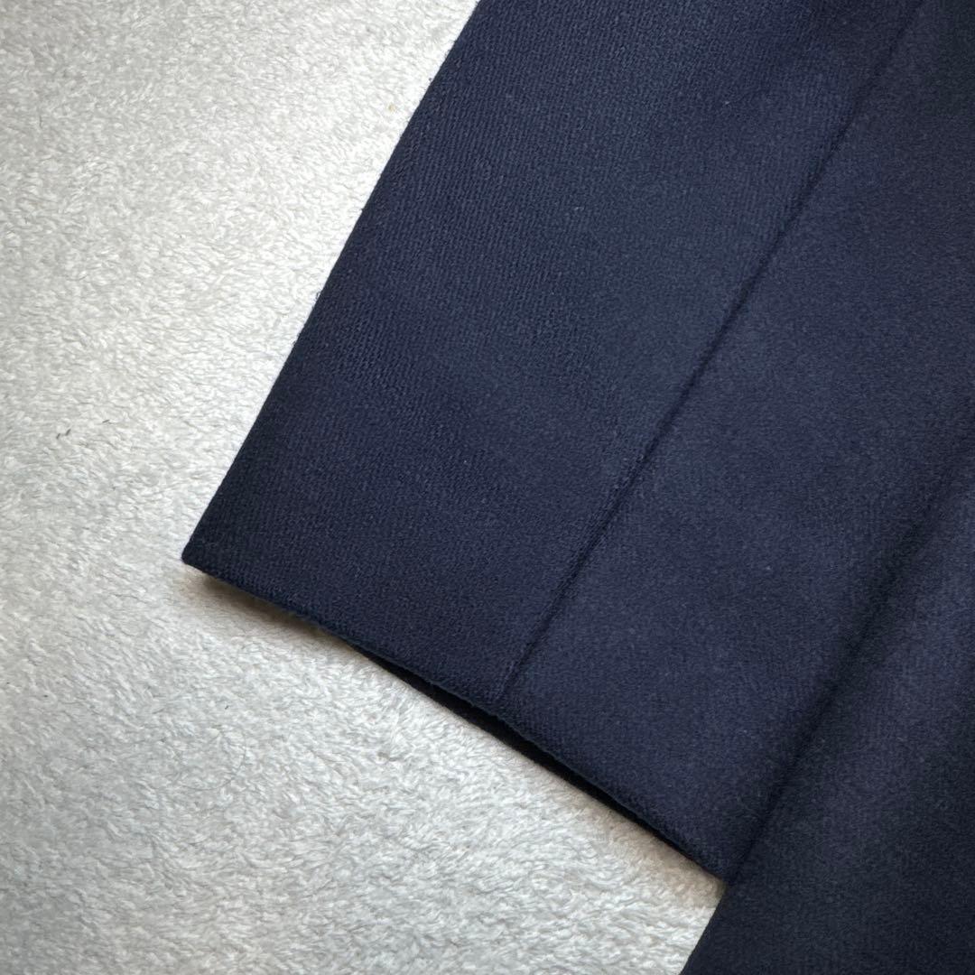 06 美品　セオリー　theory スタンドカラーコート　ネイビー　M カシミア