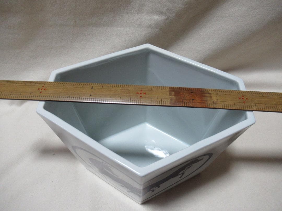 茶道　平安　景雲造　菱馬　水指　共箱