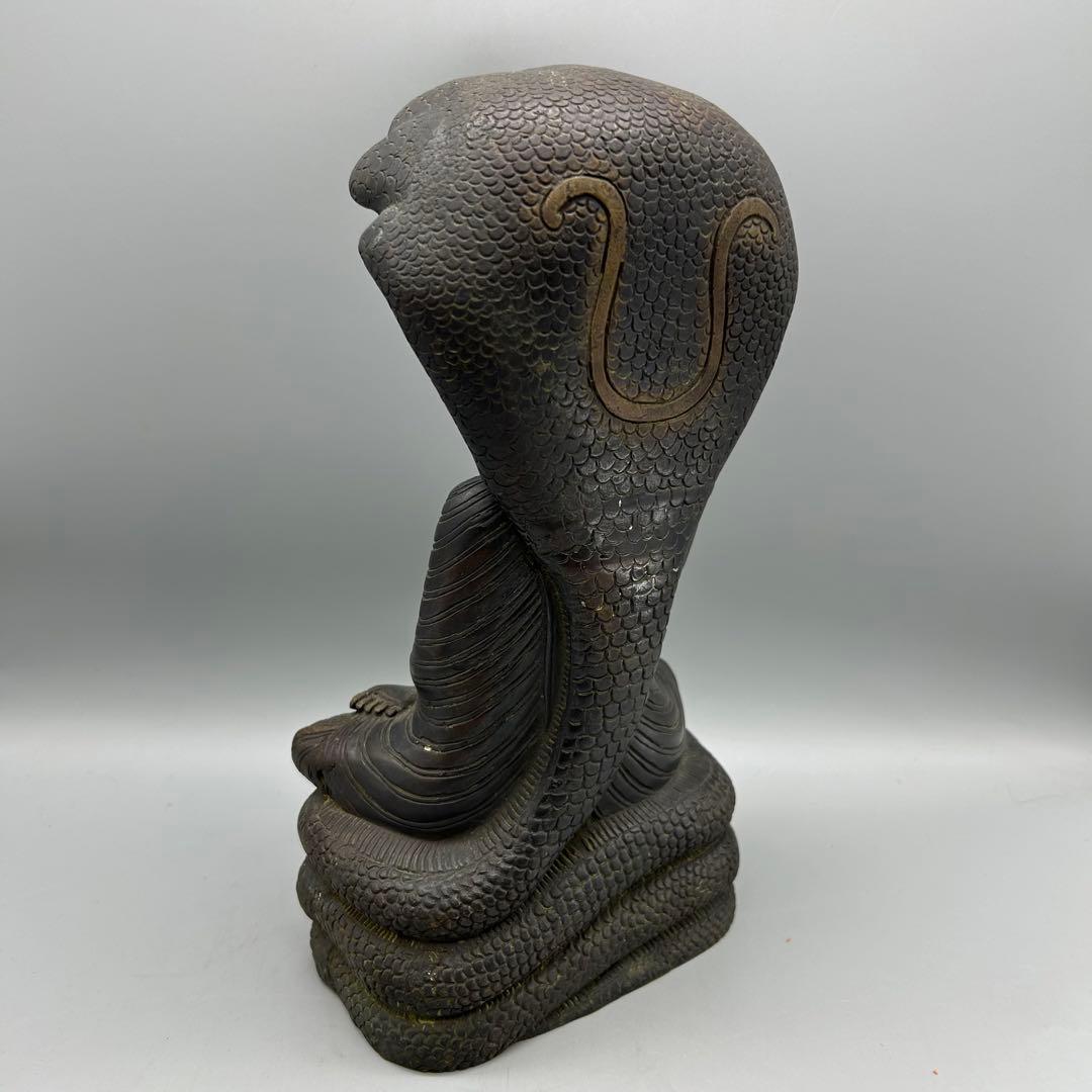 【仏陀　ナーガ　ブロンズ　銅像】仏教美術　仏像釈迦　カンボジア　アンコールワット