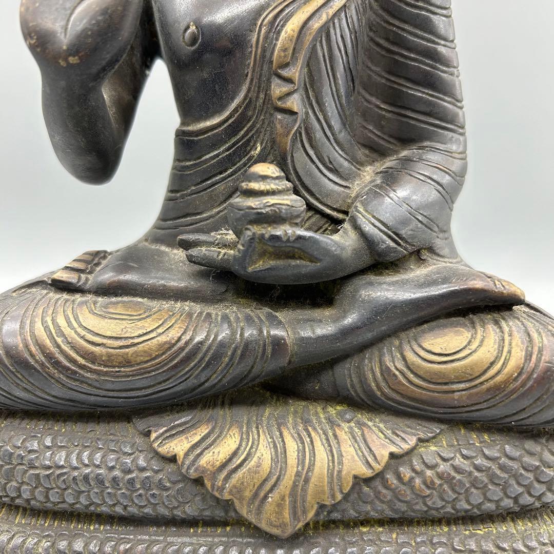 【仏陀　ナーガ　ブロンズ　銅像】仏教美術　仏像釈迦　カンボジア　アンコールワット