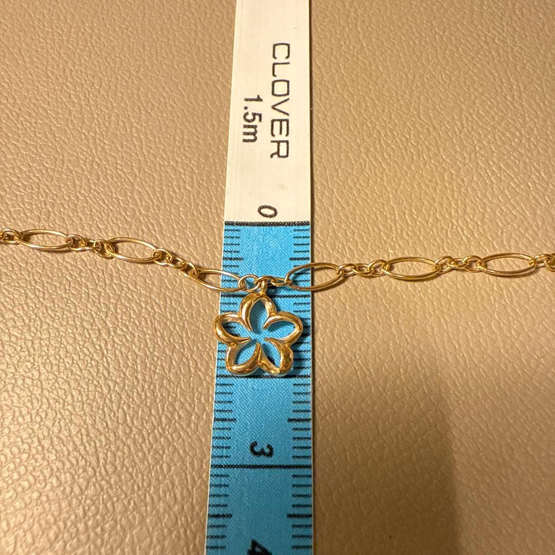 【14K】ハワイアンジュエリー　アンクレット　ハイビスカス【美品】