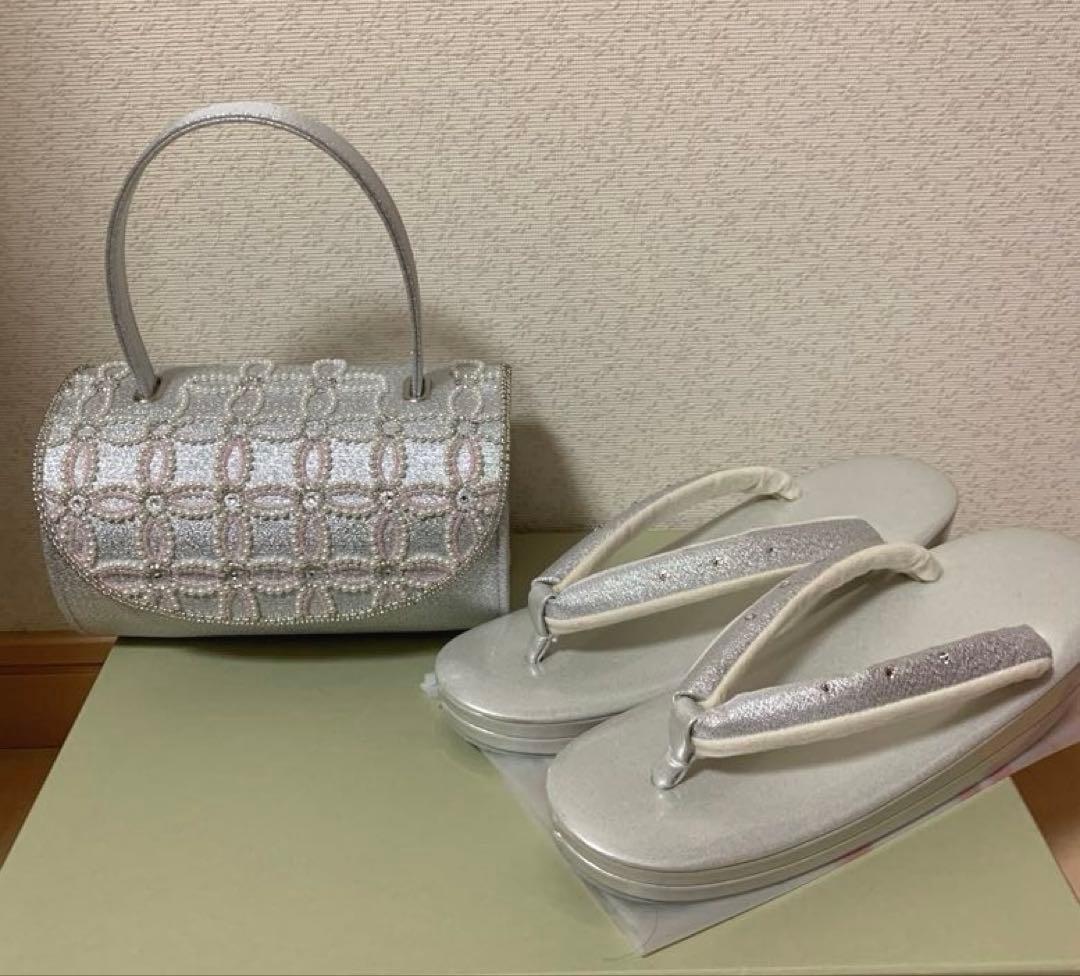 和装バッグ草履セット　振袖　前撮り　成人式　中古
