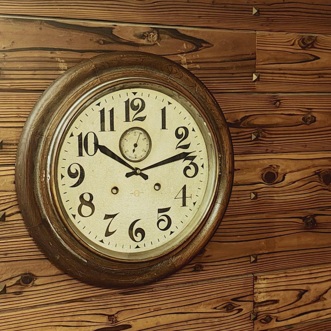 【リペア品 静音 薄型】TRADE MARK 掛け時計 壁掛け時計 アンティーク