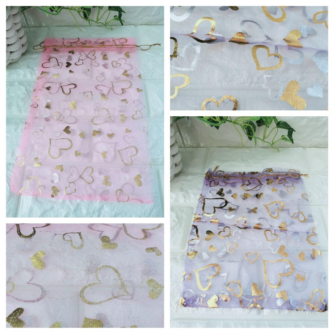 オーガンジー巾着袋　9柄　6サイズ　全17種×各7枚　全計119枚(1890)