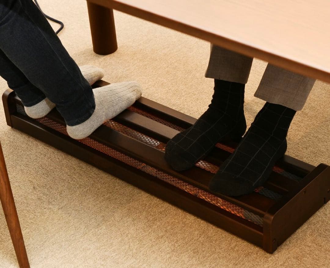 ハロゲン　木枠フットヒーター