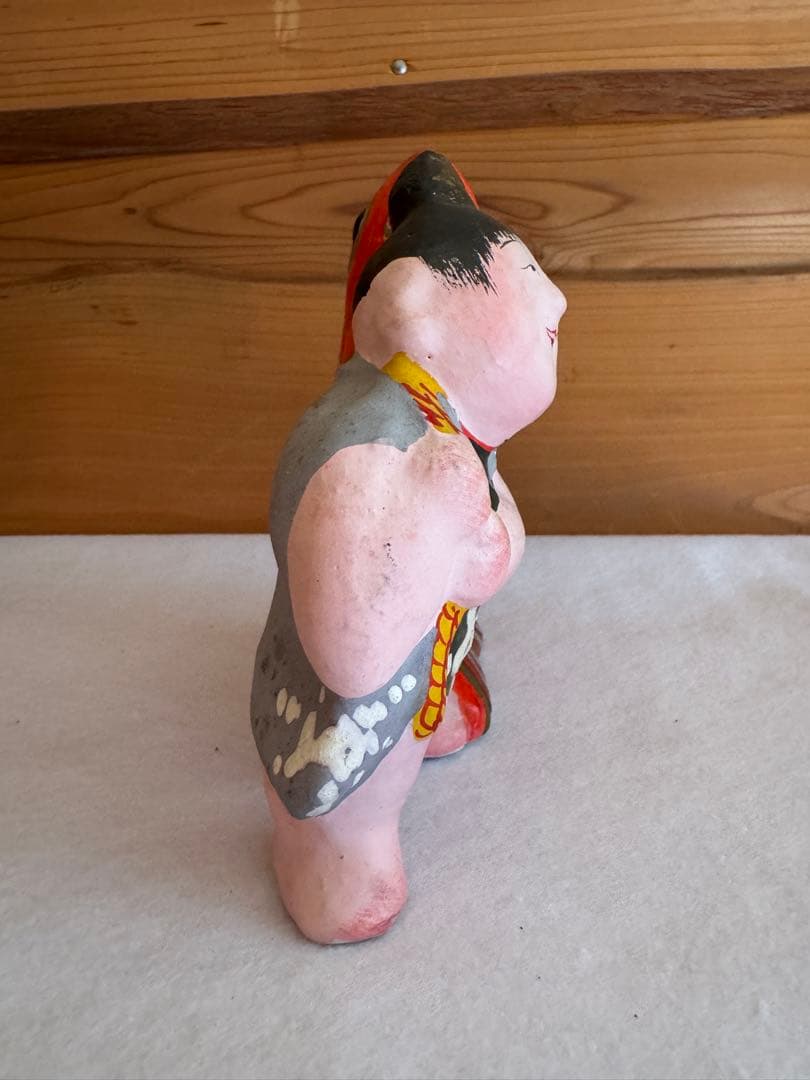 希少 中野土人形 奈良久雄 『鯛曳童子』郷土玩具 民藝 長野県