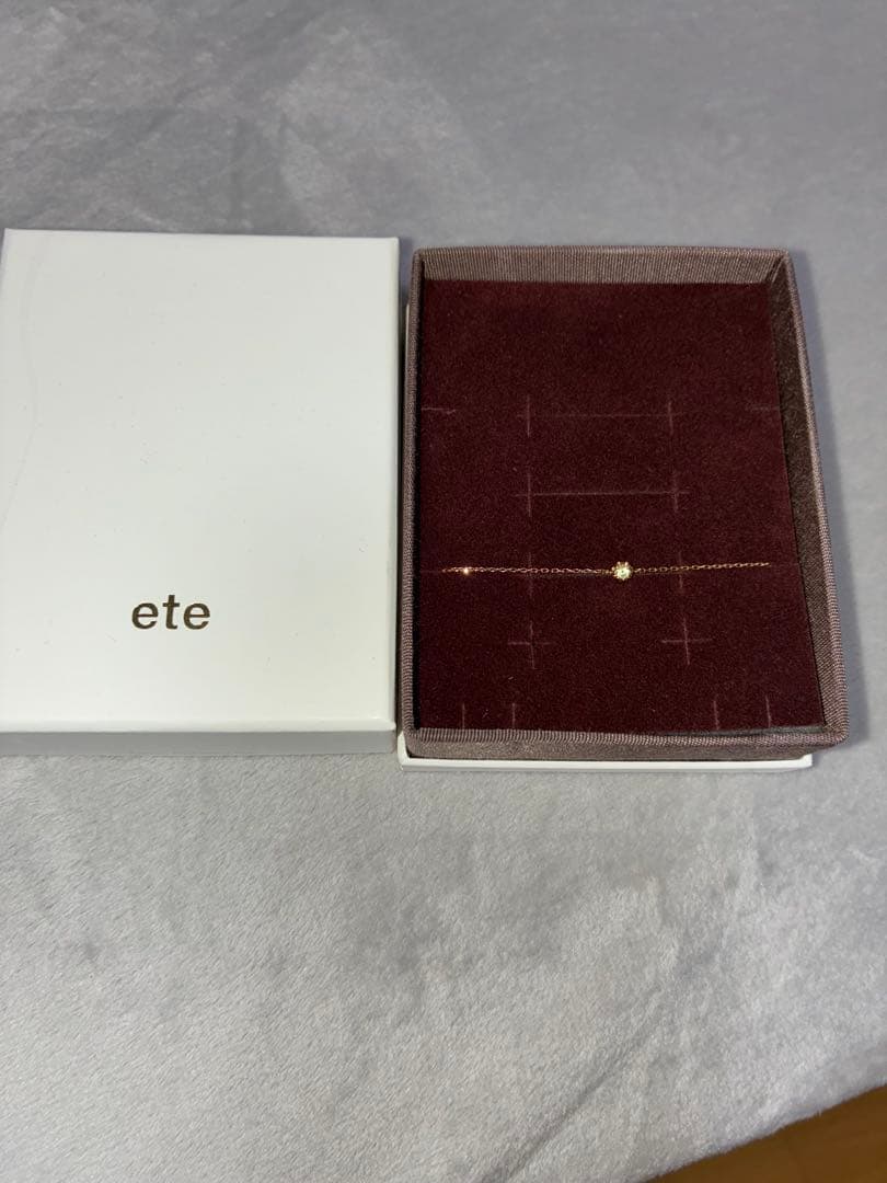 ete ゴールドブレスレット ギフトボックス付き