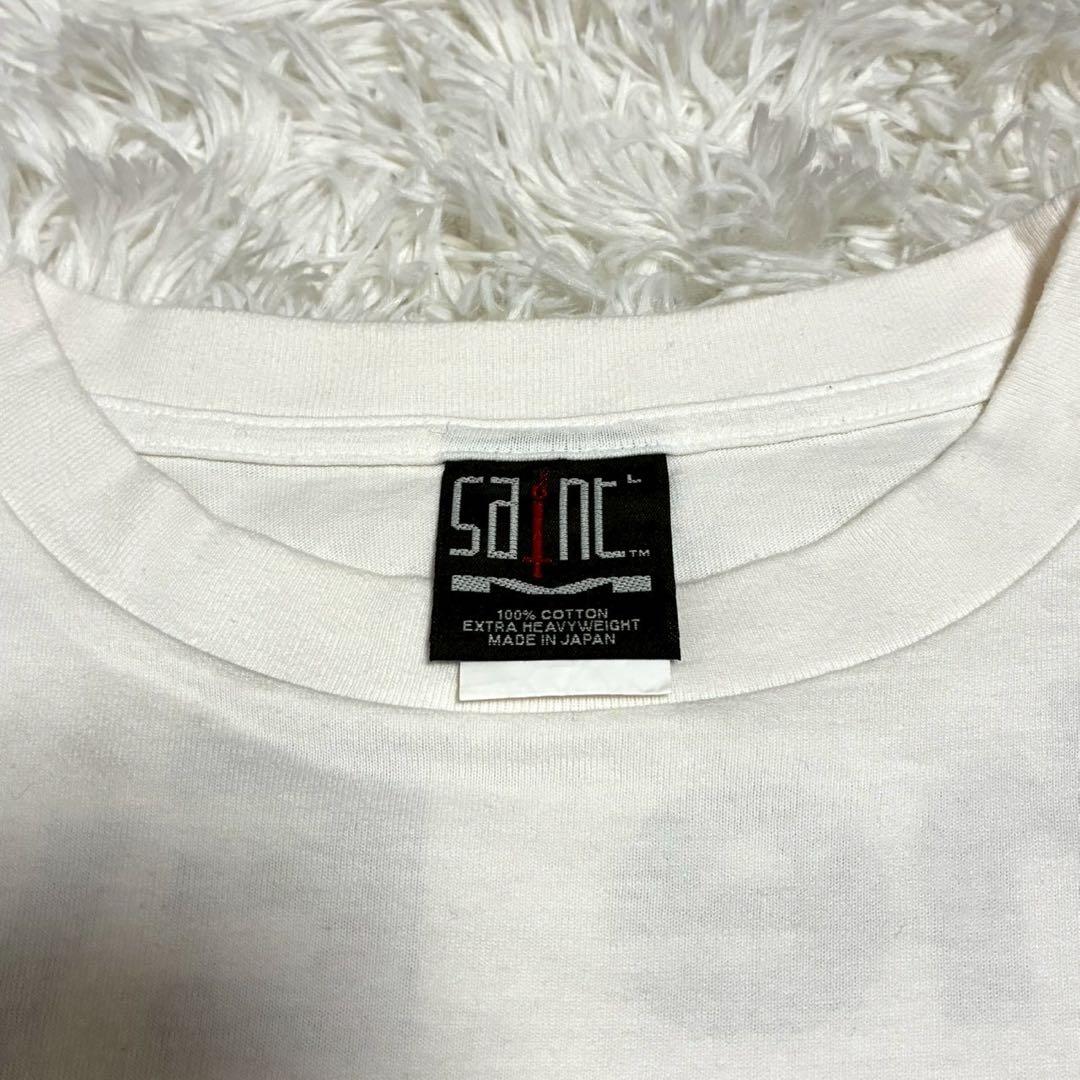 美品/XL相当 セントマイケル　Tシャツ The Eye Light 白　目玉
