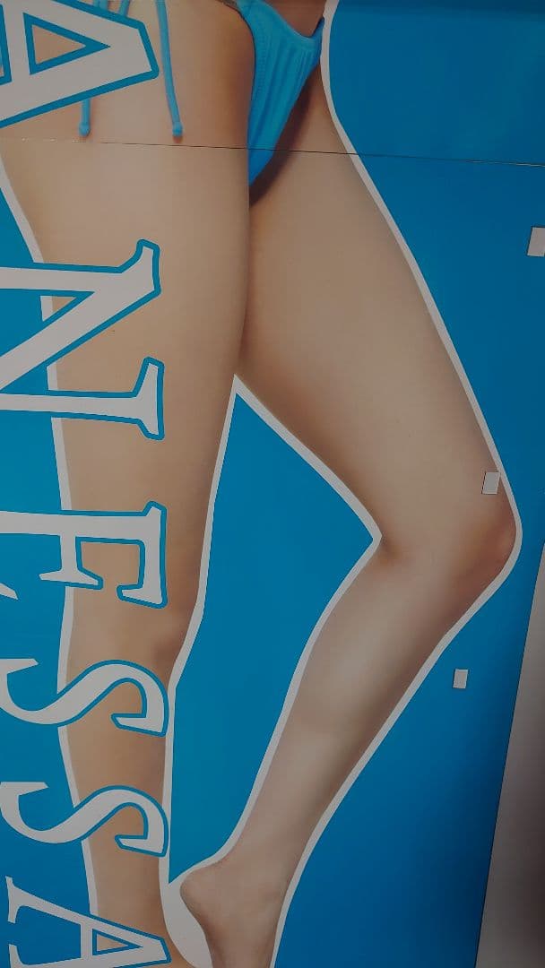 ✨美品✨蛯原友里 水着 等身大パネル 　 ANESSA アネッサ 青