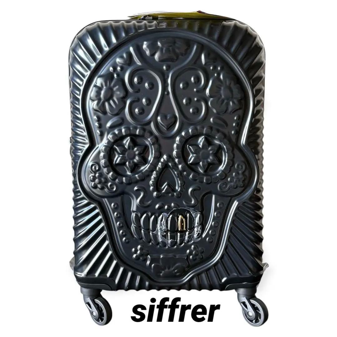 ★siffrer スカルデザイン キャリーケース 機内持ち込み 拡張ファスナー付