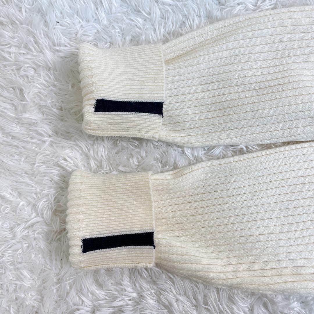 パーリーゲイツ ニット セーター モックネック ウール カシミヤ ホワイト S