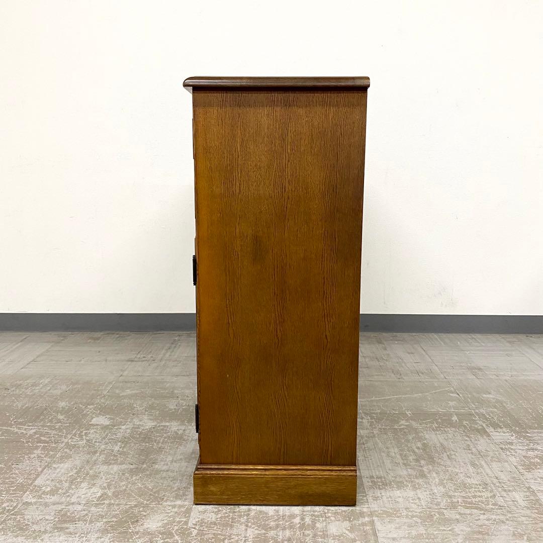 希少 葉山ガーデン 勇峰工芸 花柄サイドボード キャビネット フラワー ナラ材