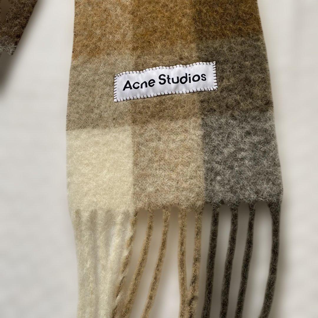 美品！Acne Studios チェック柄マフラー 250x28cm