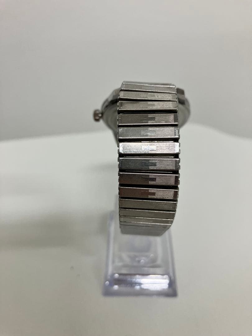 引*ぎ様 シルバー 手巻き時計 ステンレスバンド不動