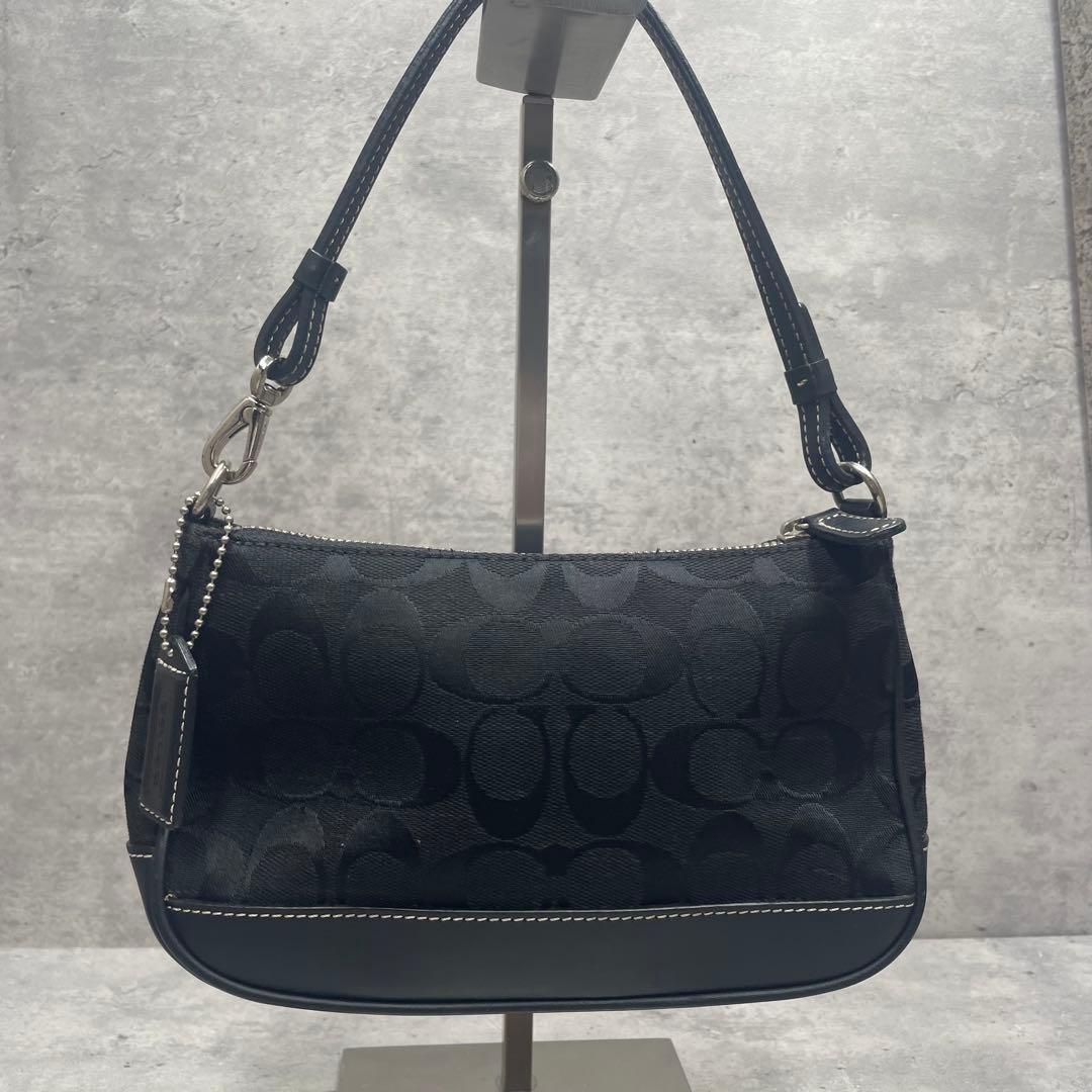断*）様 美品✨Coach アクセサリーポーチ シグネチャー ブラック 6094