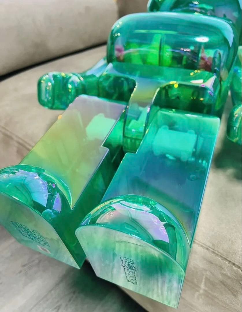 BE@RBRICK X-girl CLEAR GREEN 1000%ベアブリック