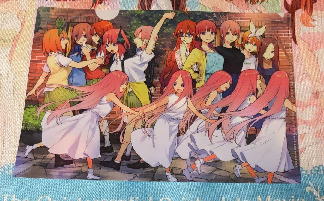 希少 五等分の花嫁 黒板アート 原作絵 A4 クリアファイル 当選品 5枚