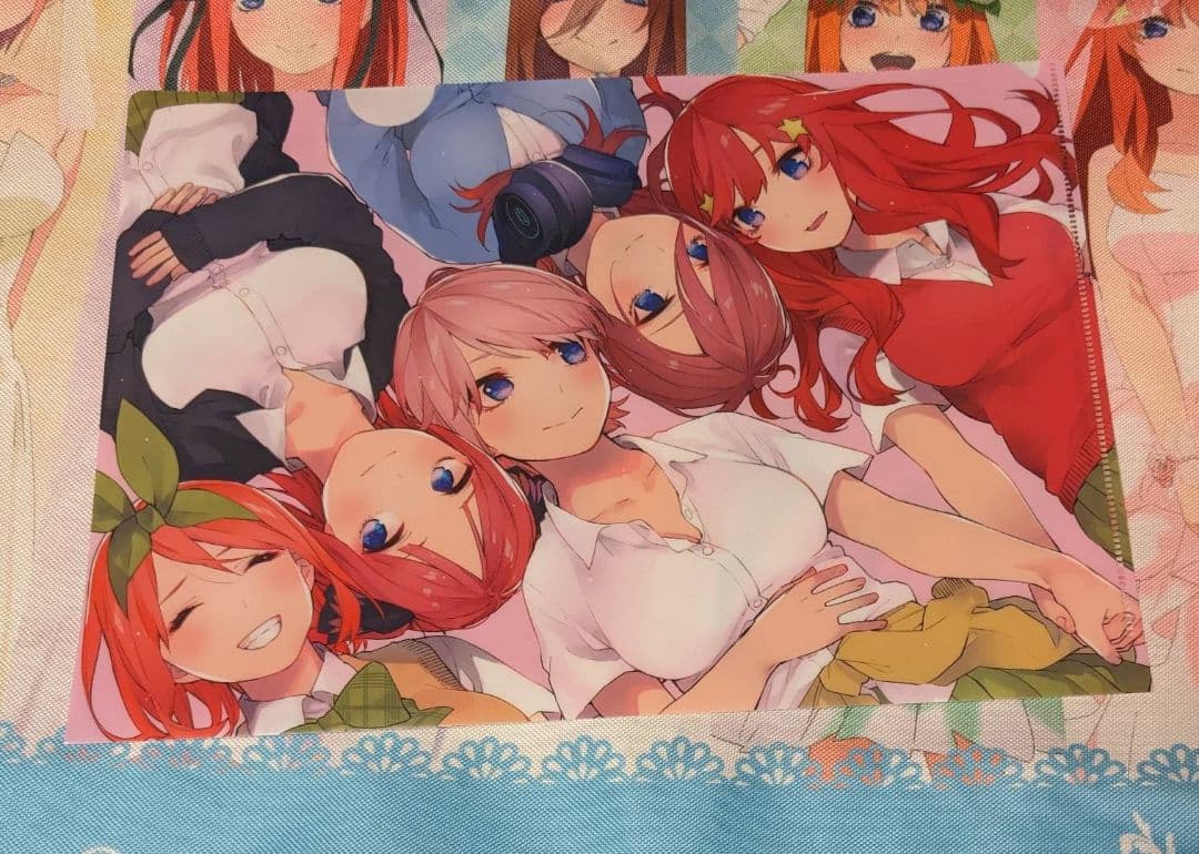 希少 五等分の花嫁 黒板アート 原作絵 A4 クリアファイル 当選品 5枚