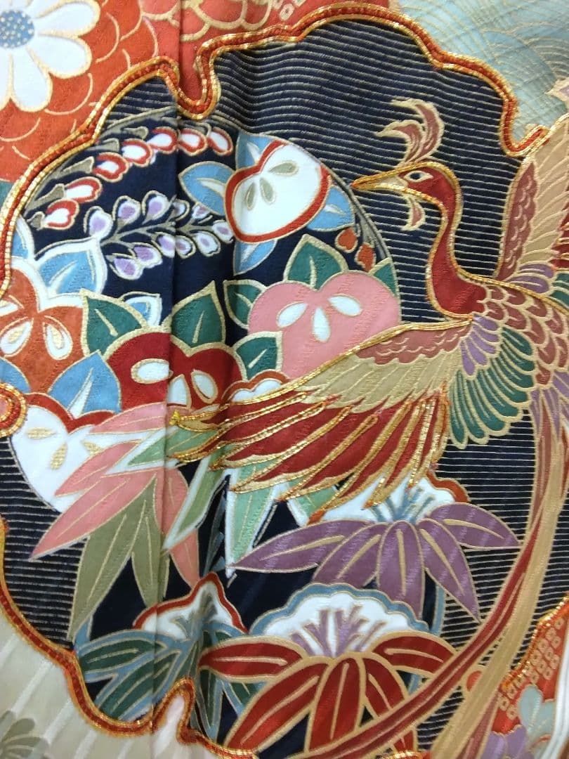 【新春】振袖フルセット、正絹振袖成人式、重ね衿帯揚げ帯締め、西陣唐織袋帯、襦袢