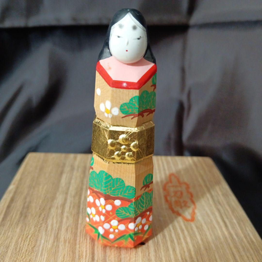 【美品】雛人形　一刀彫　立雛（３号）鐵山作　奈良一刀彫　松本鐵山（鐵太郎）作