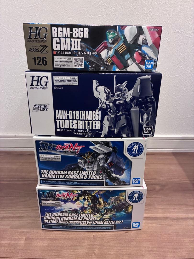 HGフェネクス最終決戦仕様ナラティブガンダムB装備　RGガンダムエピオン　ジムⅢ