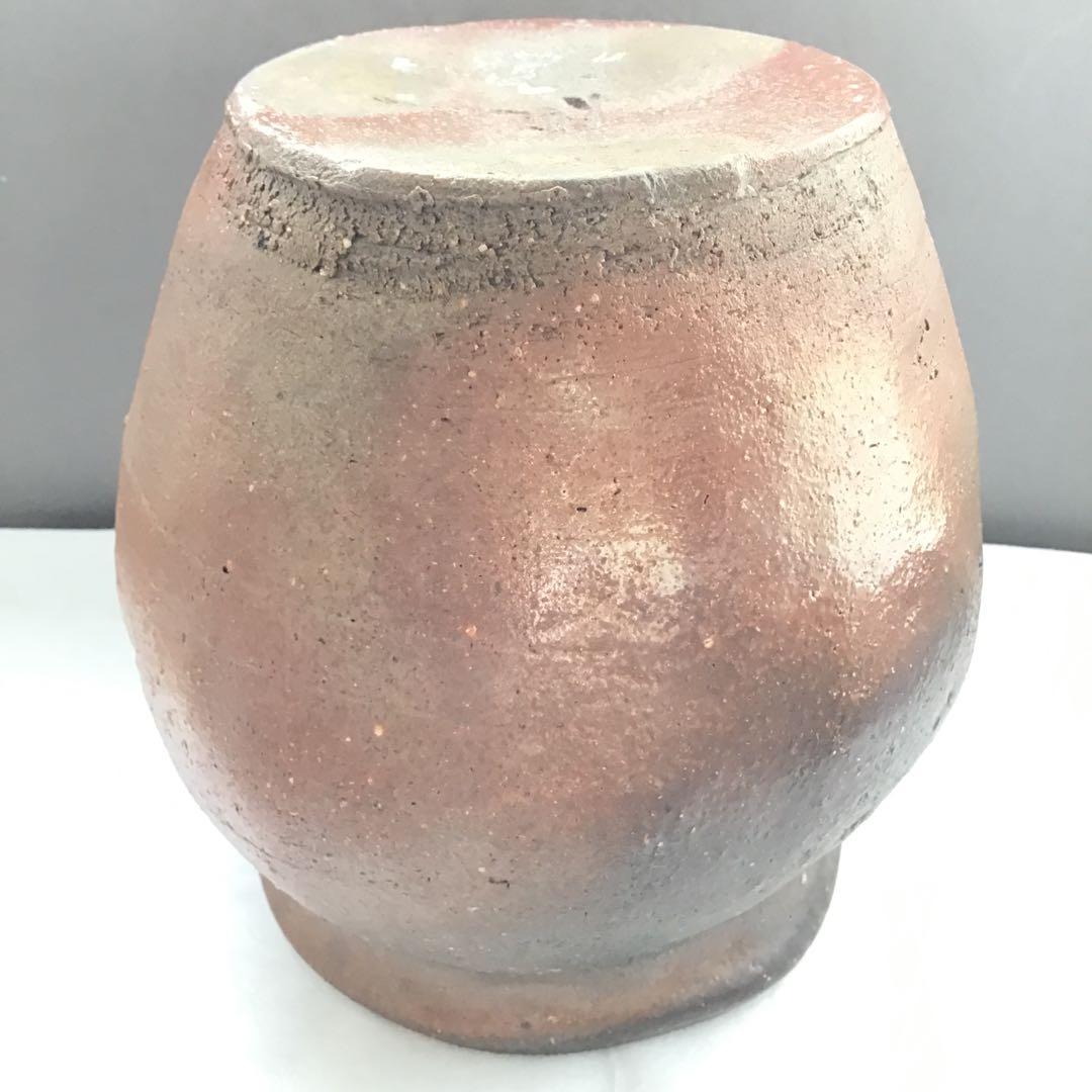 茶道具　常滑焼　種壷水指　天神窯　山田健吉　妙玄斎書付　替蓋栞共紙箱S220MS