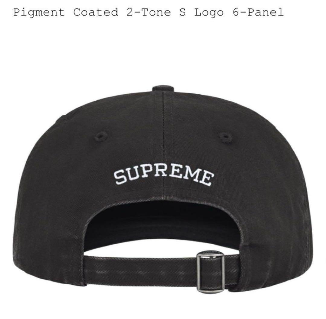 新品　Supreme 2-Tone S Logo 6-Pannel 黒