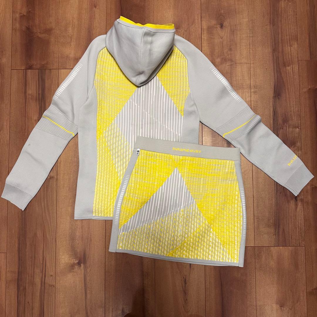 フード付きパーカー　タイトスカート　セットアップ　ニット　秋冬　長袖　セーター