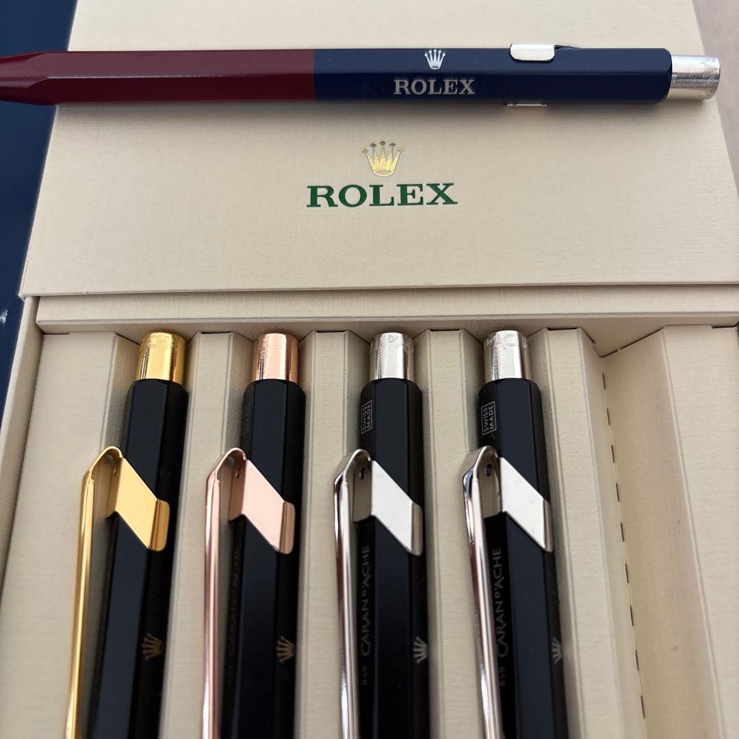 ROLEX ボールペン(GMTマスター2)５本、カタログ付き(広東語)