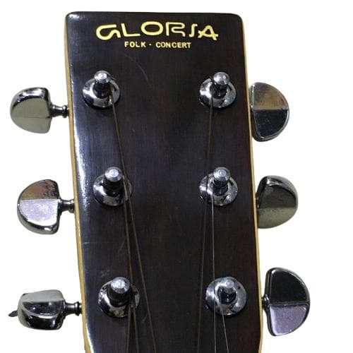 Y ジャンク GLORIA アコースティックギター ケース カポタスト付き
