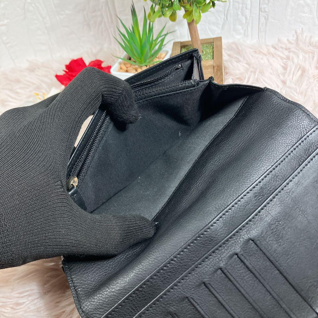 希少 CHANEL ココマーク 二つ折り 長財布 大容量 ブラック 黒 即日発送