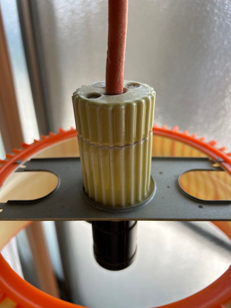 昭和レトロオレンジ フラワーモチーフ ペンダントライト電傘ナショナル松下電工