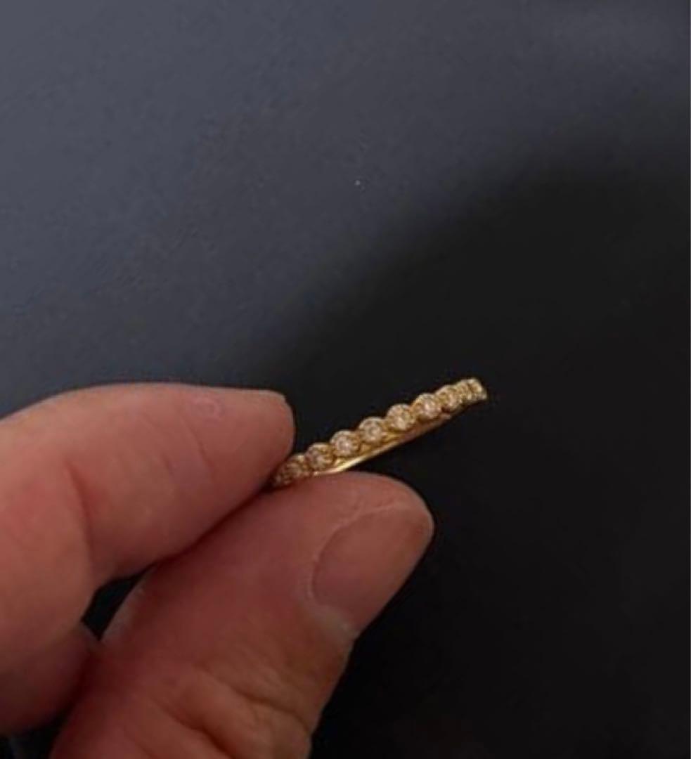 K18 TSUTSUMI イエローゴールドダイヤモンドリング エタニティリング