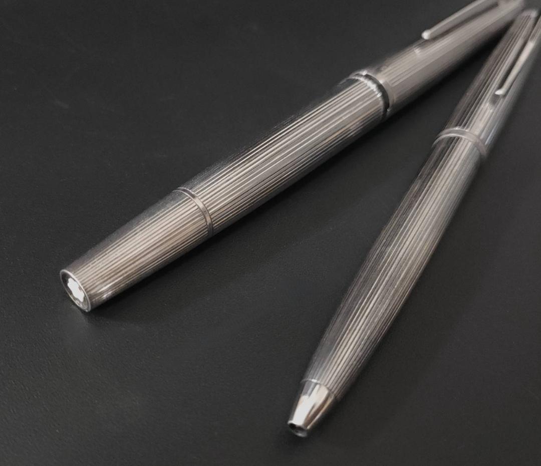 良品 モンブラン 925シルバー 1266 万年筆 1866 ボールペンセット