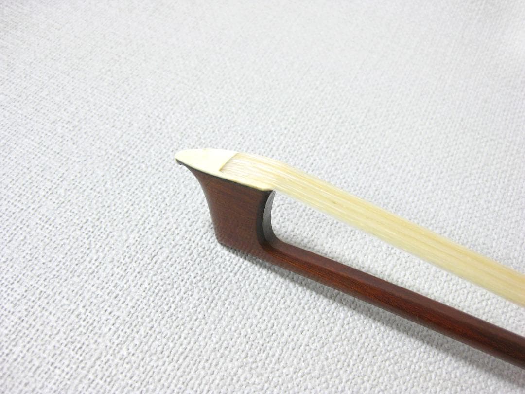 【上質ノースタンプ】 フェルナンブコ・ 銀黒檀 バイオリン弓 4/4