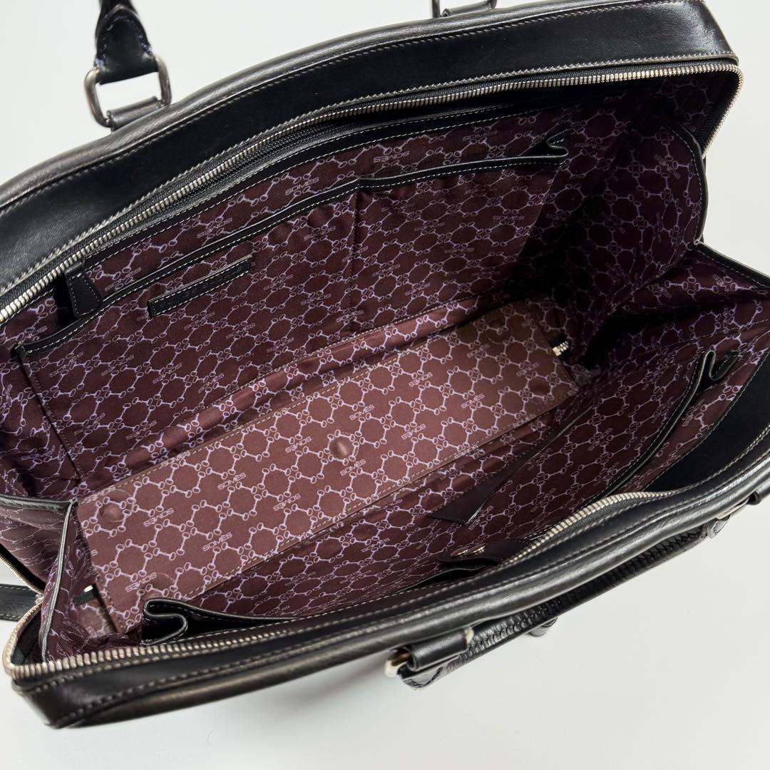 【美品】ソメスサドル　ビジネスバッグ　2way イノベーション　レザー　黒色