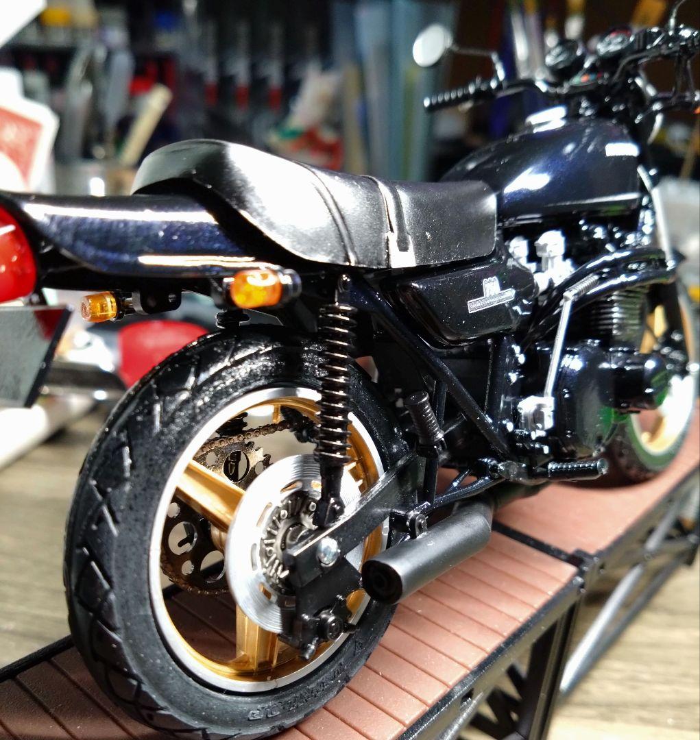アオシマ 1／12 バイク　Z2 カワサキKawasaki750ブラック完成品