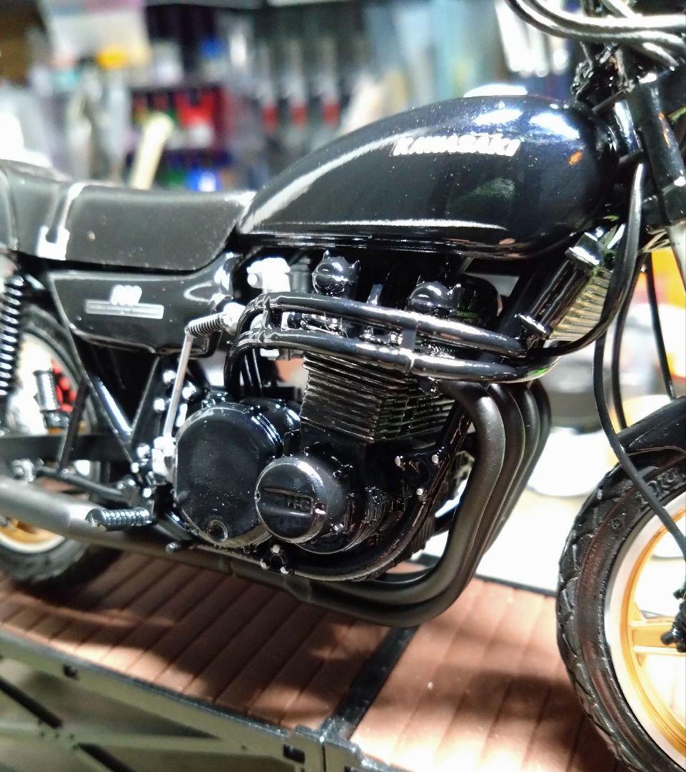 アオシマ 1／12 バイク　Z2 カワサキKawasaki750ブラック完成品