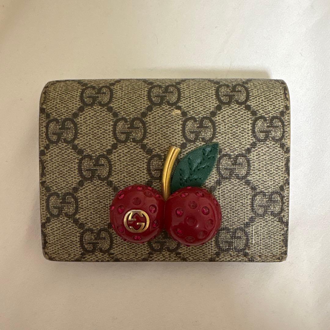 GUCCI 二つ折り財布 さくらんぼ チェリー