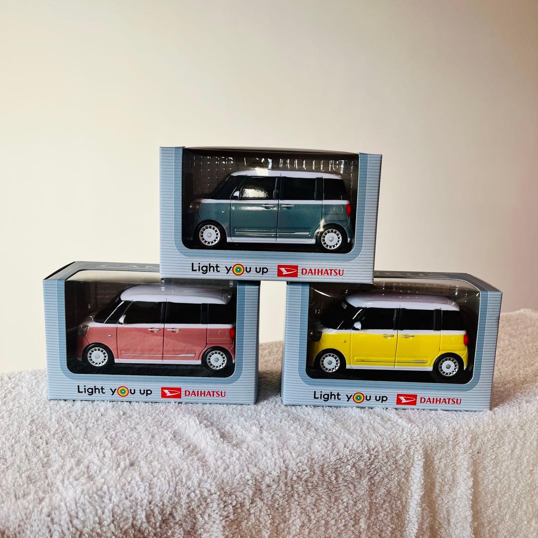 新品未開封３個セットDAIHATSUムーヴキャンバスミニカープルバックカー