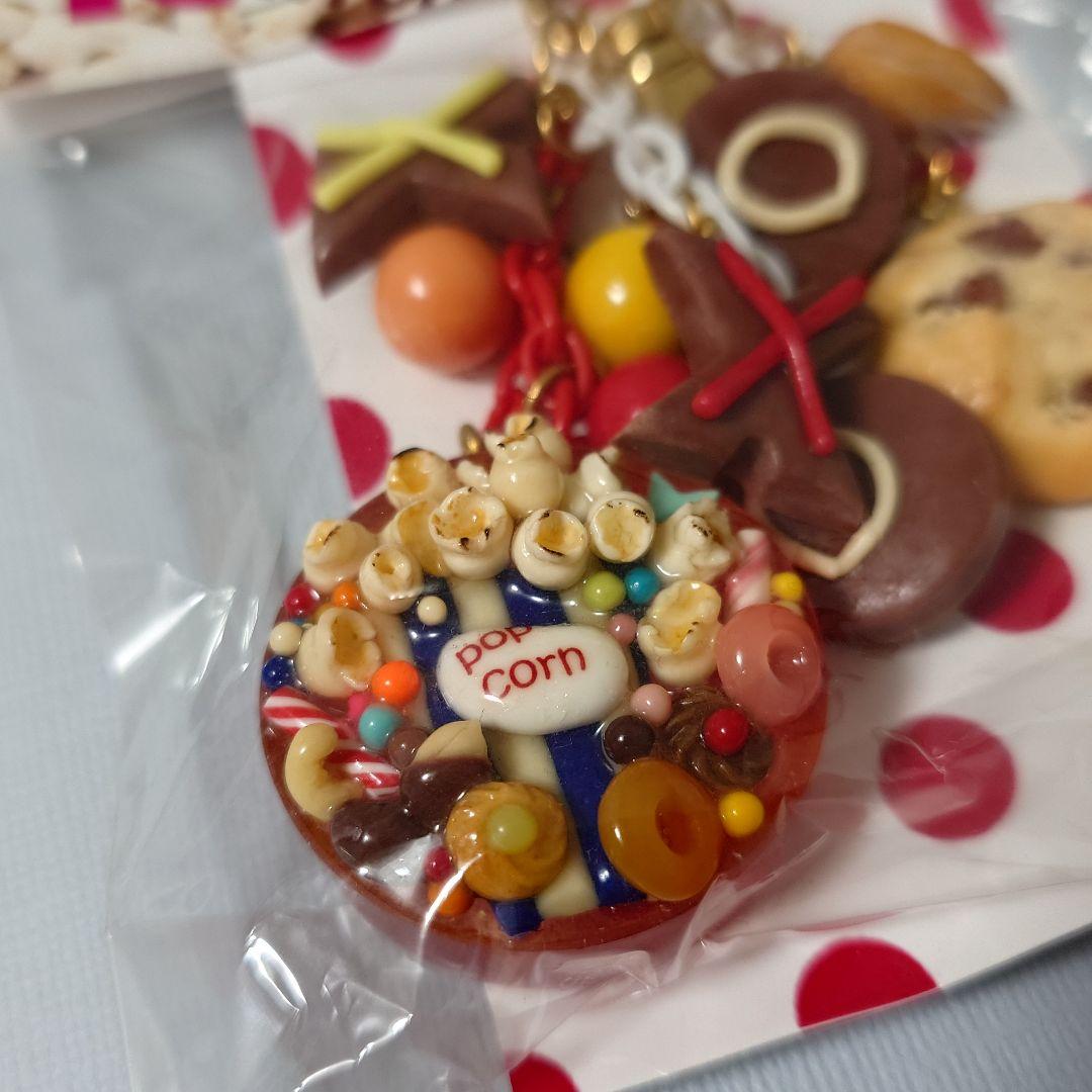Ryuusa☆クッキー＆ポップコーンキーホルダー☆フェイクスイーツ