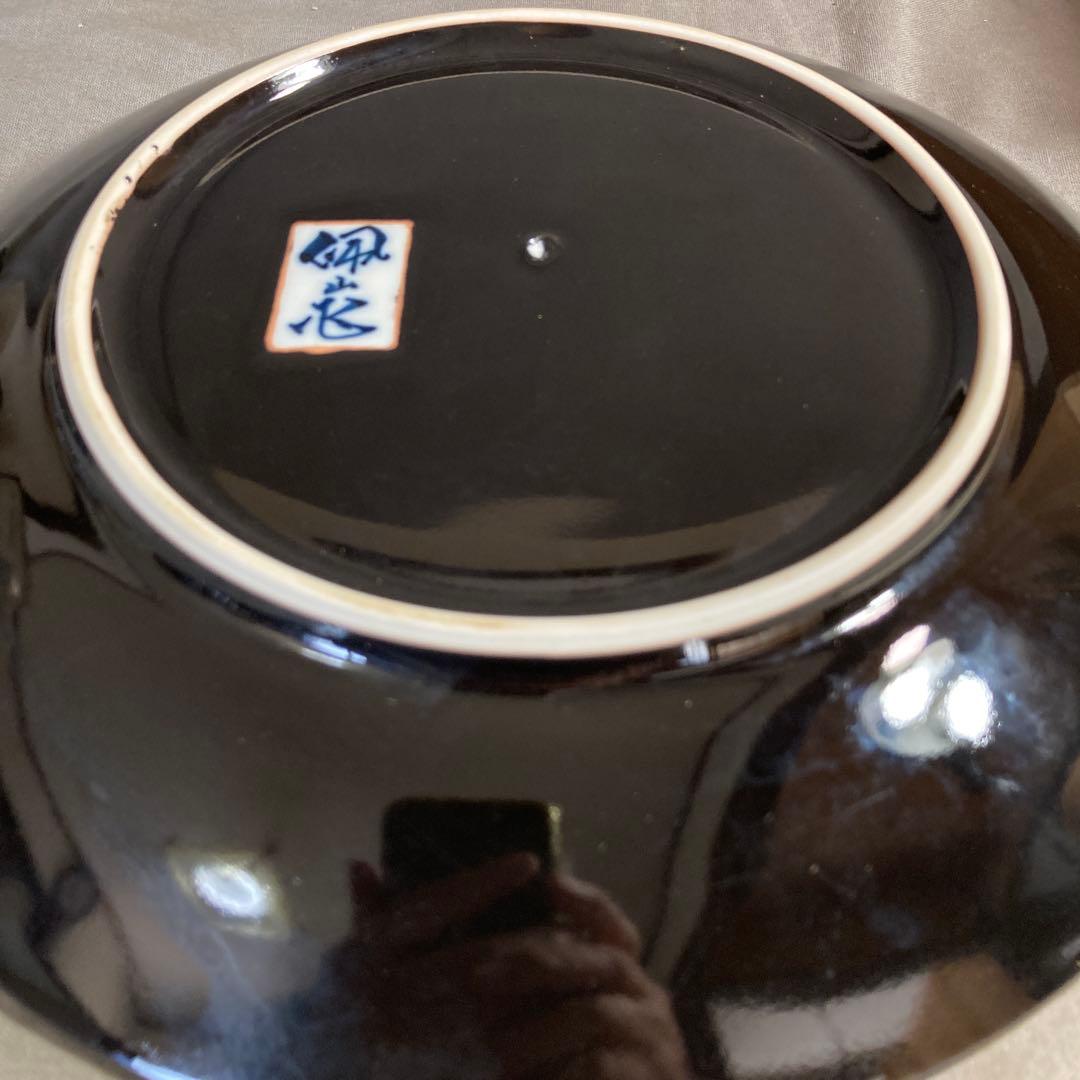 【松本佩山】孤高の陶芸家　日本の名窯　有田年木庵　松本佩山作　釉彩古代船文　飾皿